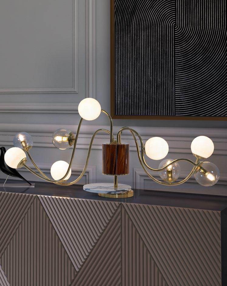 Lampe de table de la ligne Hedra