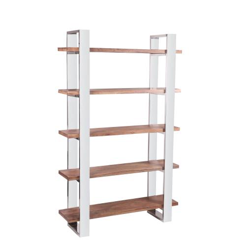 STAINLESS BIBLIOTHEQUE 120X35 LOT/5 + PIEDS