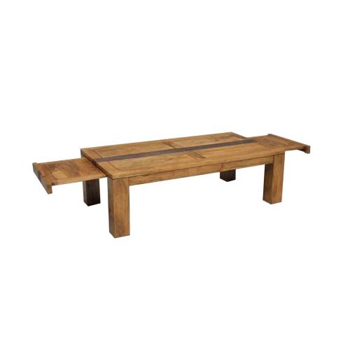 Table basse rectangulaire Tatoo haut de gamme en bois d'acacia massif