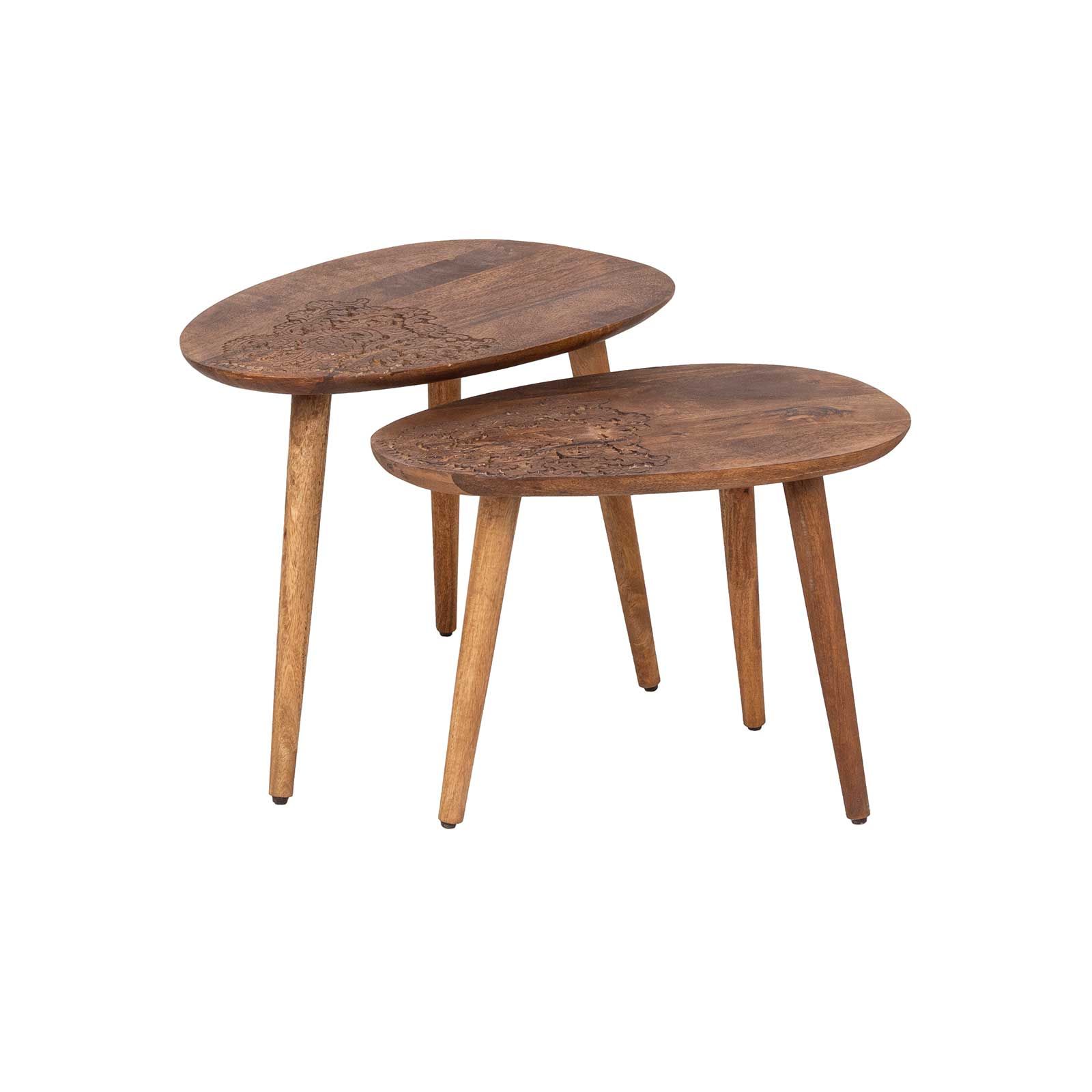Table d'appoint en bois, ensemble de table basse, meubles en bois