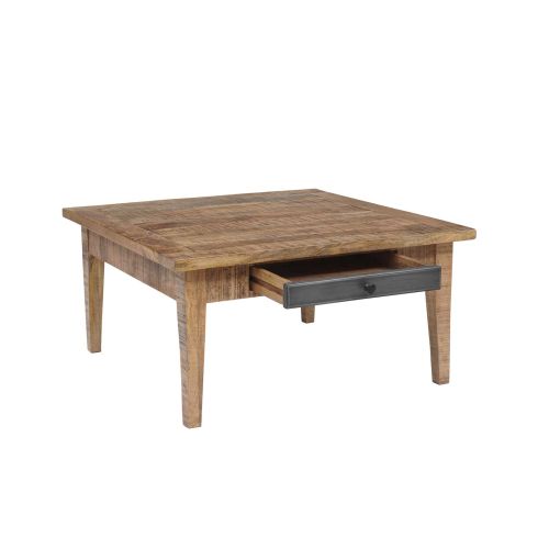 Table basse carrée 2 tiroirs | Manguier Farm II
