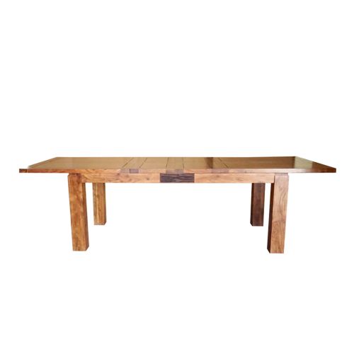 Table à manger en bois sculpté bicolore 160/240 | Acacia Maya