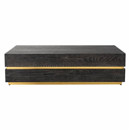 Table de salon Blackbone gold 150x80 (Block) Tables basses rectangulaires - 596