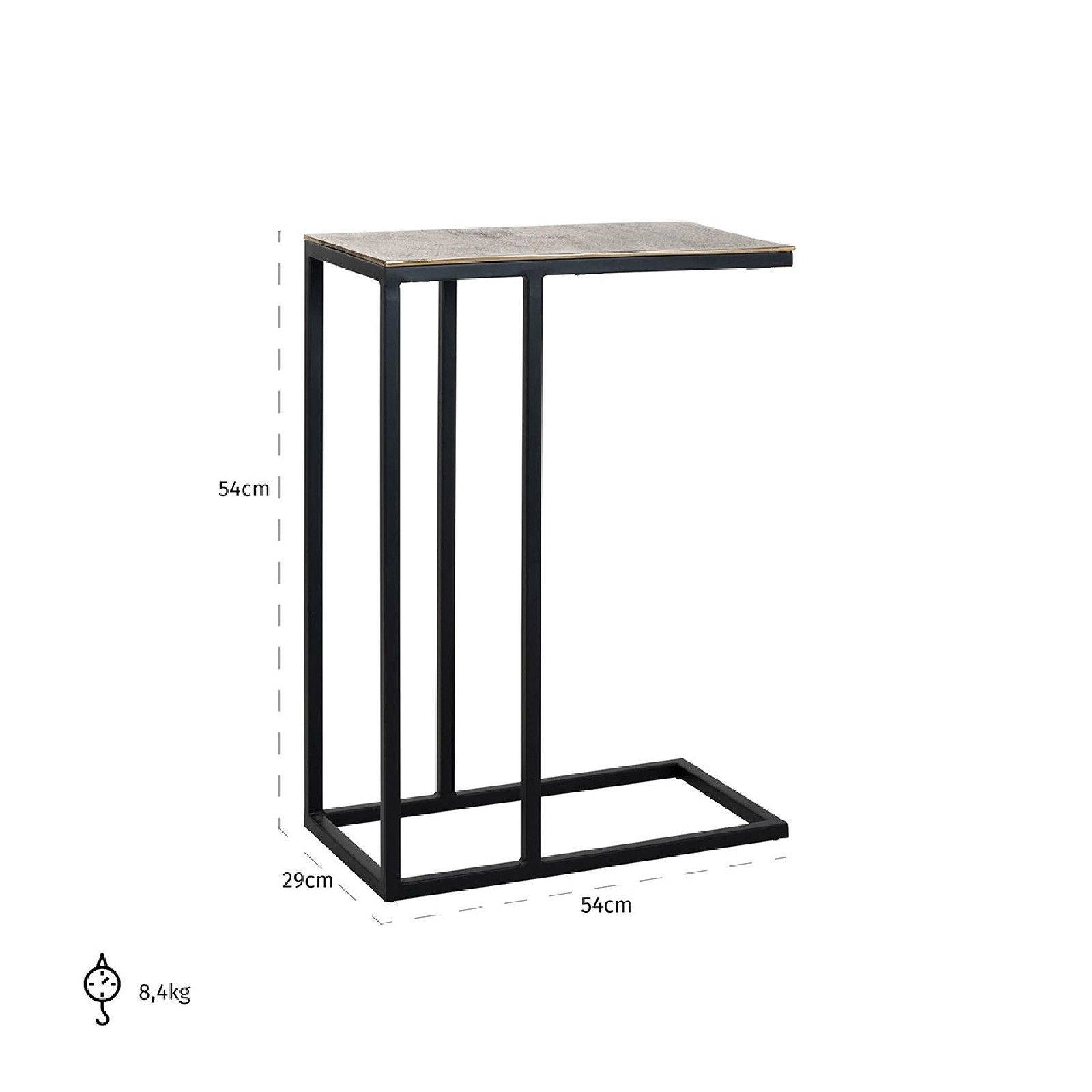 Table d'appoint Calloway champagne or Meuble Déco Tendance - 761