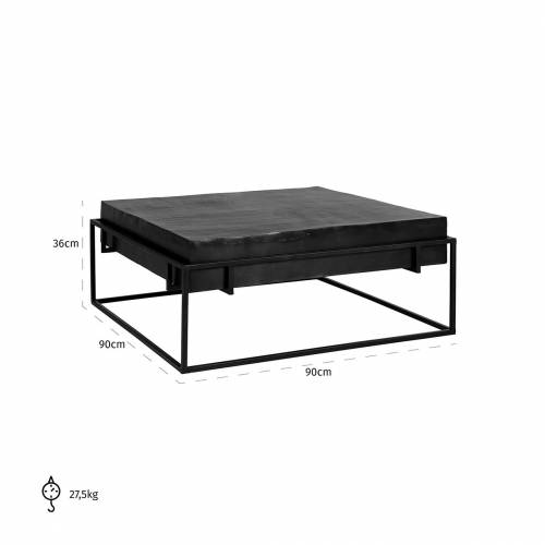 Table de salon Bolder aluminium noir Tables basses rectangulaires - 169