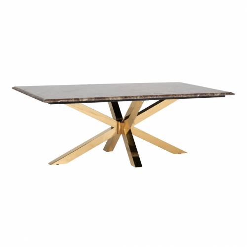 Table de salon Conrad faux emperador marbre Tables basses rectangulaires - 23