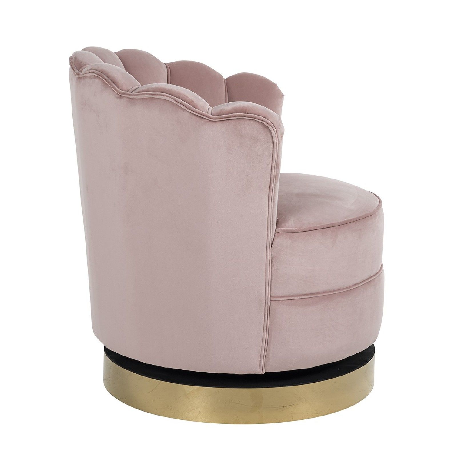 Chaise pivotante Mila Pink Velvet Fauteuils - 238