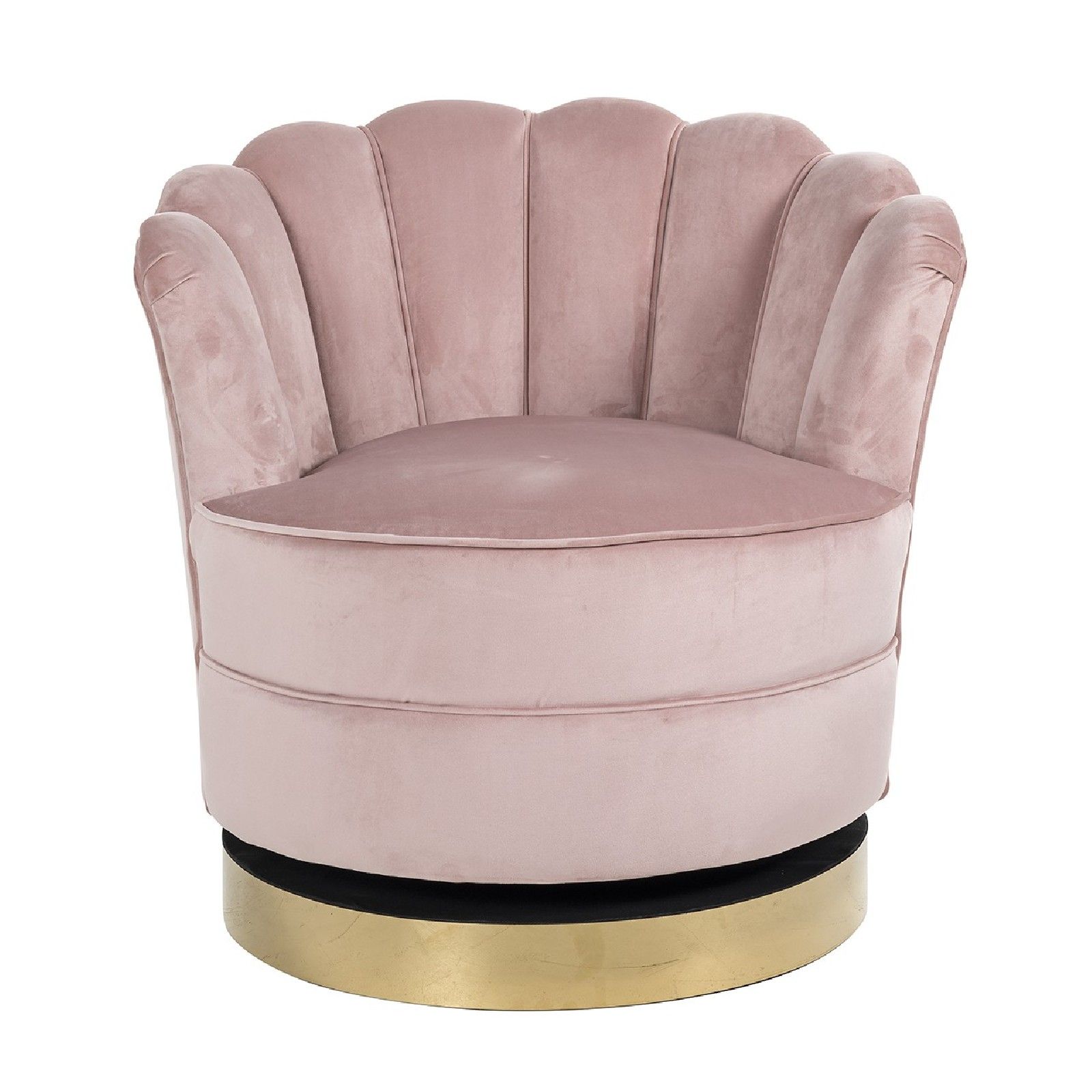 Chaise pivotante Mila Pink Velvet Fauteuils - 275