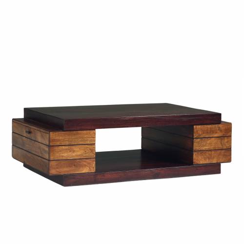 Table basse bois massif bicolore