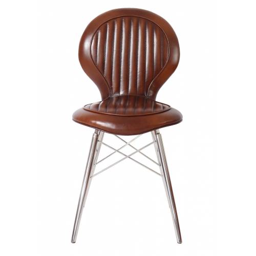 Chaise DC3, cuir vintage Chaises - 1