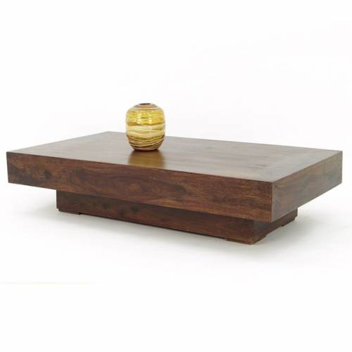 Table basse rectangulaire en palissandre massif : inspiration zen