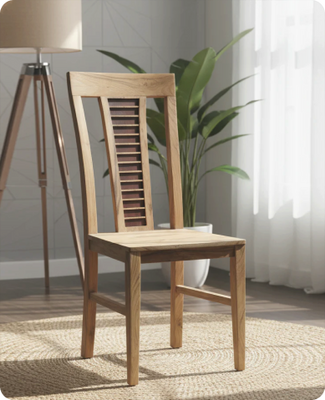 Tabouret bois et chiffons