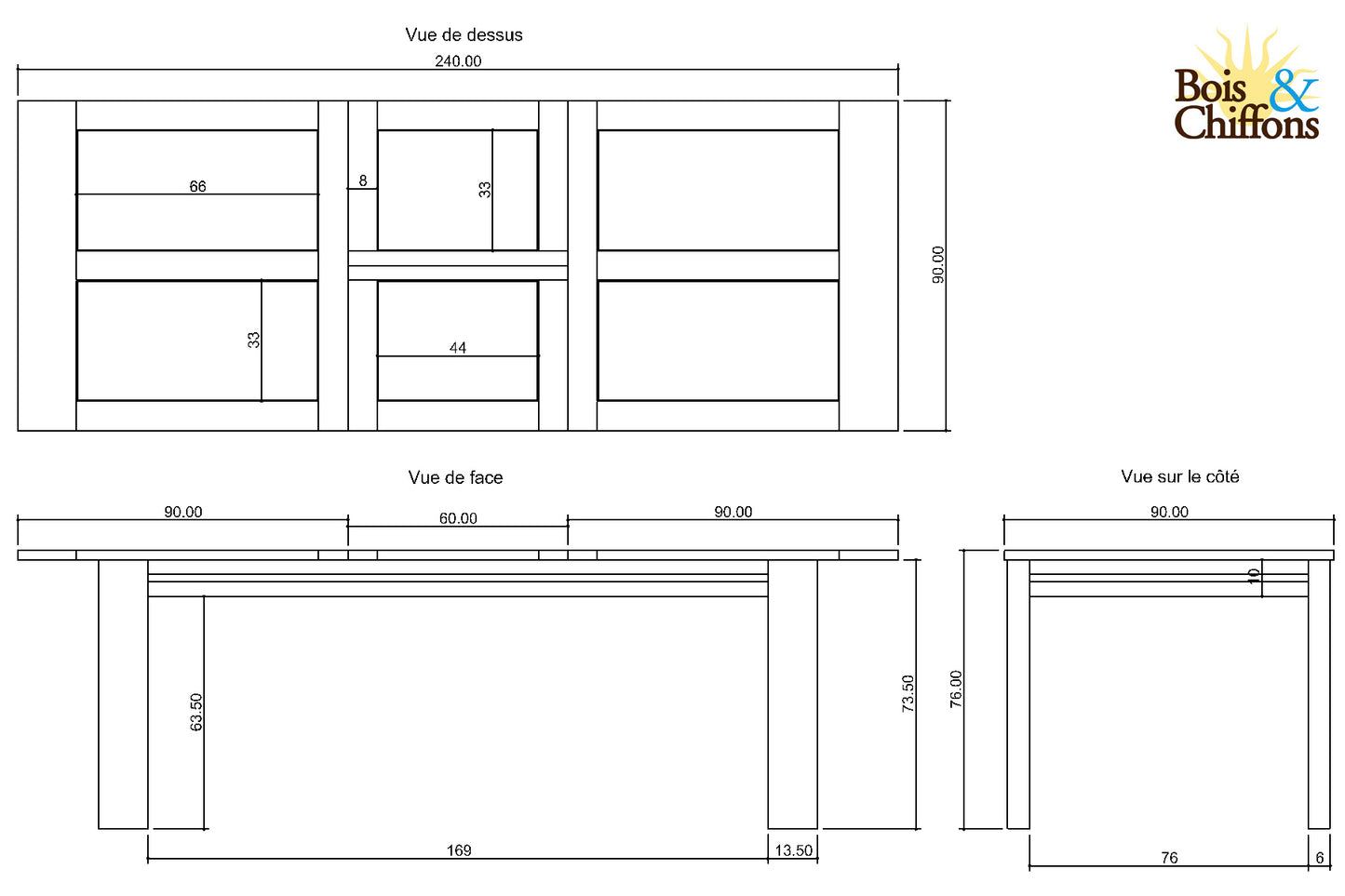 Table repas rectangulaire 180CM | Acacia Moon