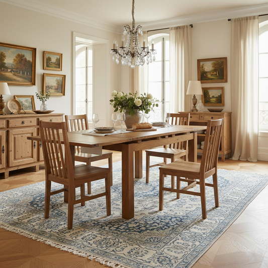 Table à manger carréé allonge 100 | Acacia Gordon