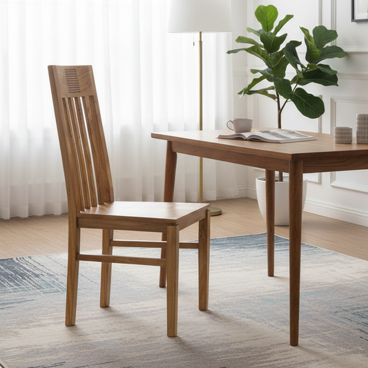 Chaise bois strié | Acacia Verone