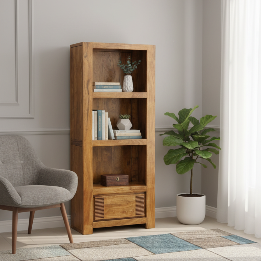 Columna de madera ranurada 1T 3N | Acacia Verona