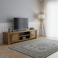 Mueble de TV de madera acanalada de dos piezas | Acacia Verona