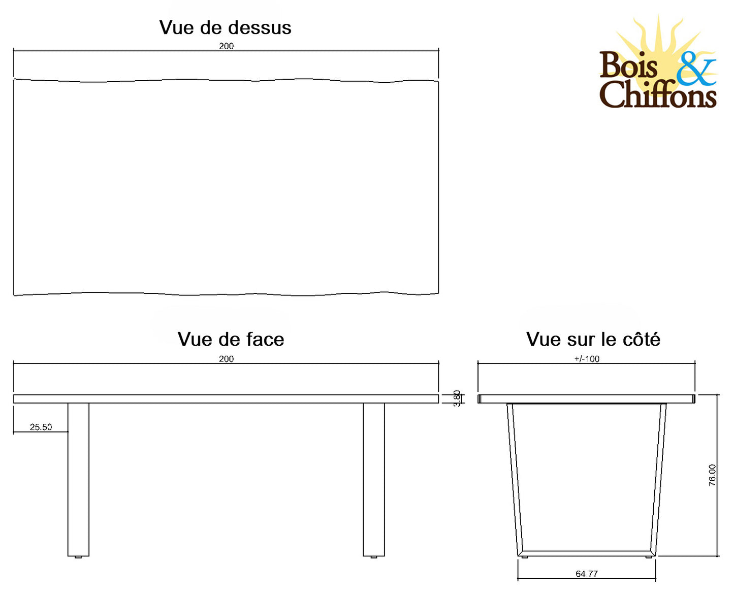 Table a manger en bois | Acacia Forest