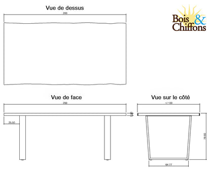 Table a manger en bois | Acacia Forest