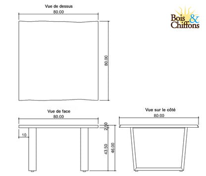 Table basse carrée bois  | Acacia Forest