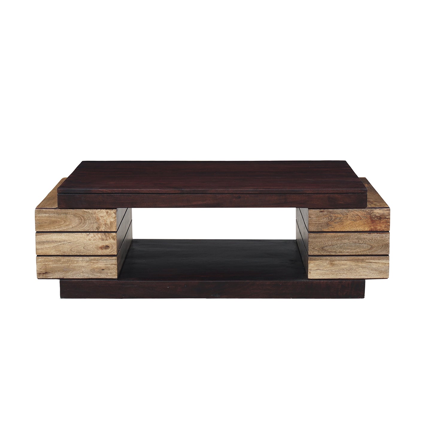 Mesa de centro rectangular de madera bicolor Herods | Madera de mango