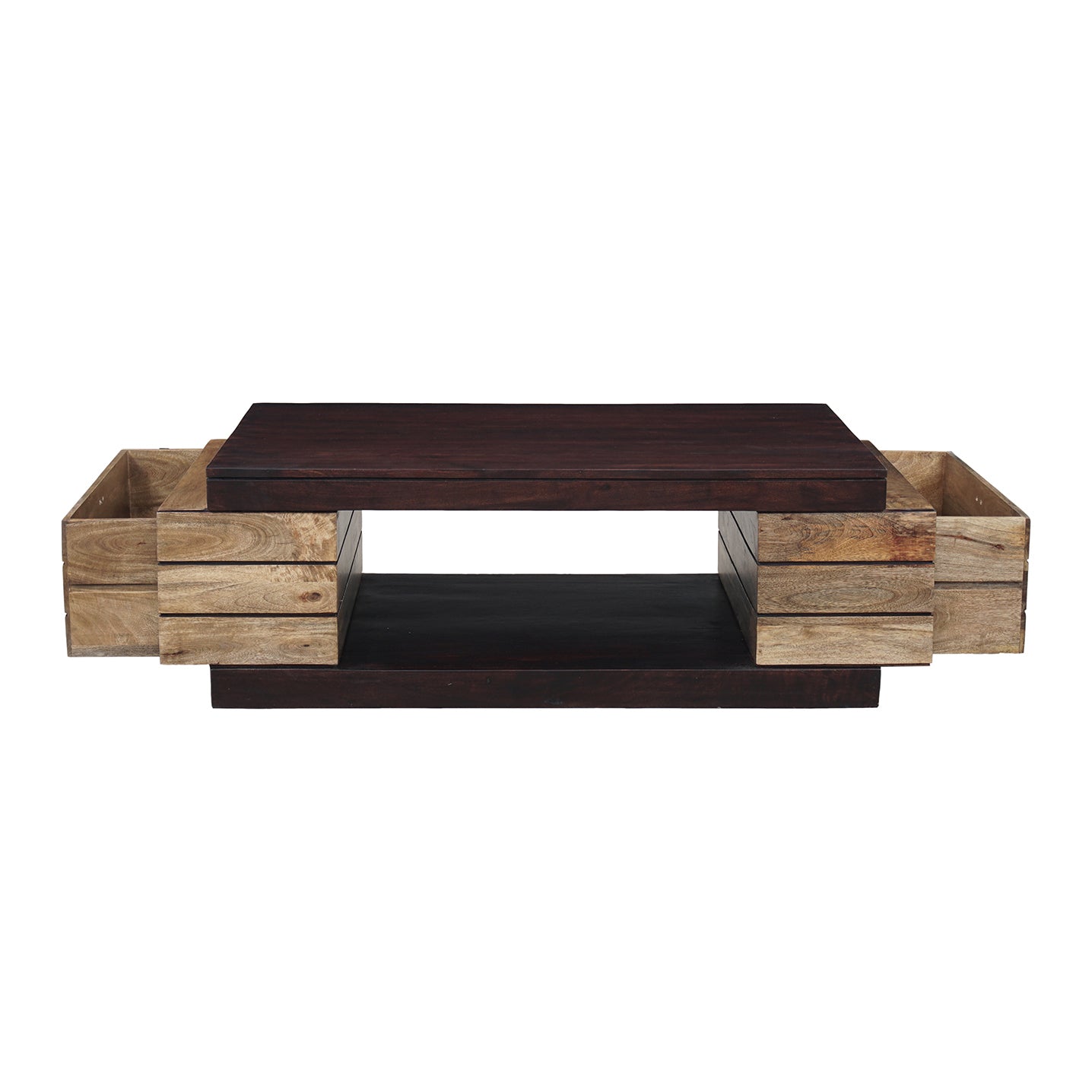Mesa de centro rectangular de madera bicolor Herods | Madera de mango