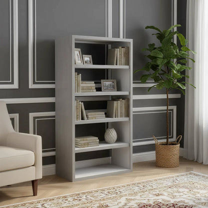 Estante aberta de 5 níveis em acácia maciça e folheado