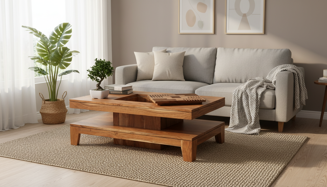 Petite table basse rectangulaire | Acacia Kavish II
