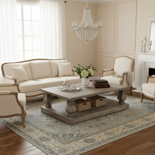 Table basse rectangulaire double plateau | Manguier Empereur