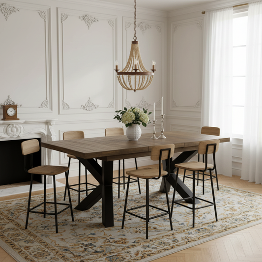 Mesa semi-alta 140 cm | Madeira de manga Nova York