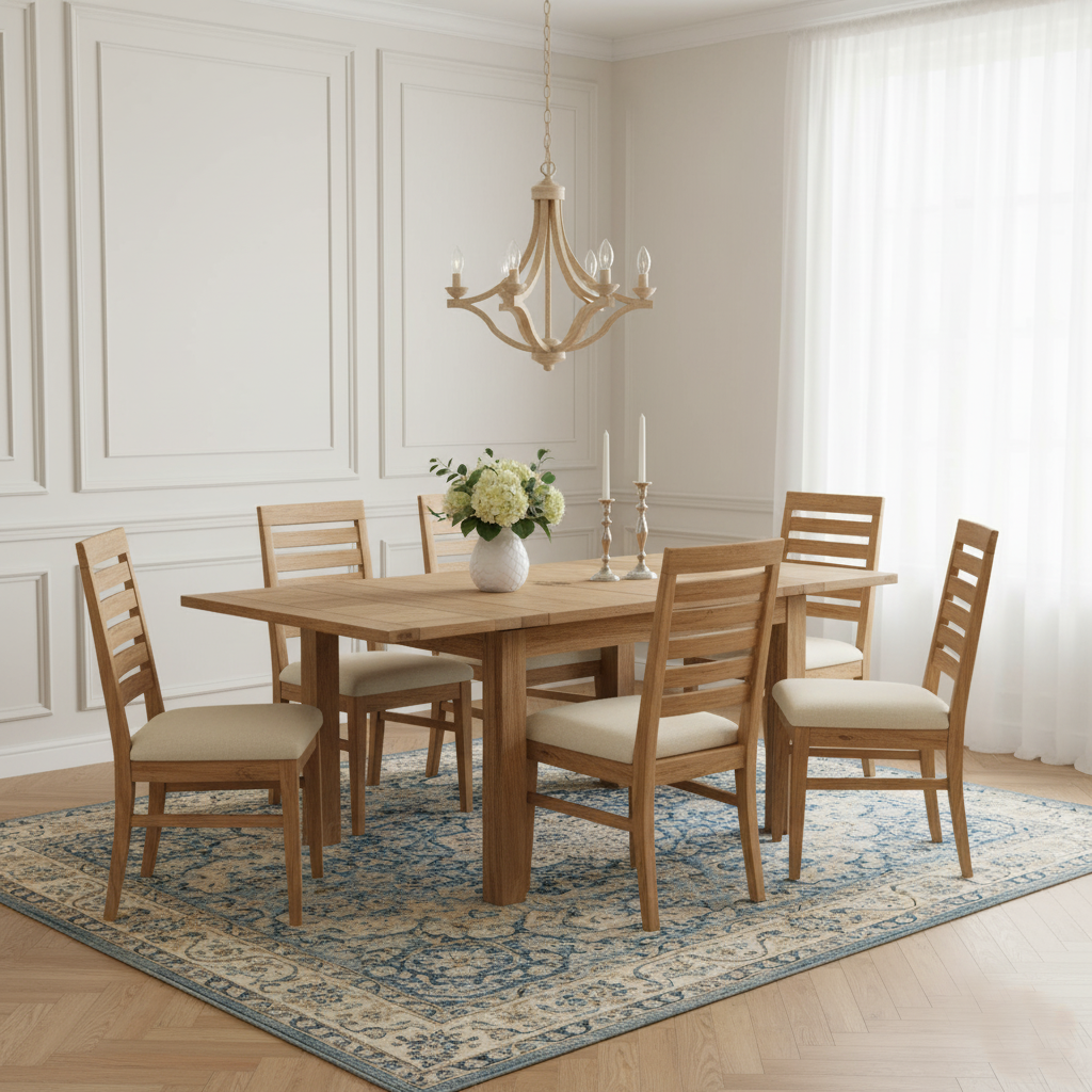 Table carrée 70x70 à rallonges