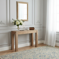 Console bois nature plateau cannage | Acacia Tatoo II