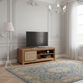 Pequeño mueble de TV de madera natural con puerta de caña | Acacia Tatoo II