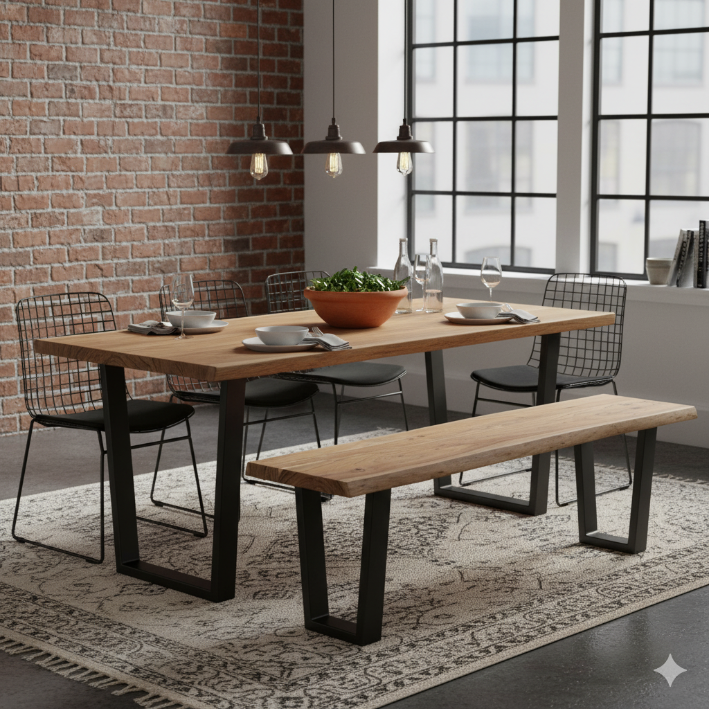 Banco de madera natural de 152 cm | Bosque de Acacia