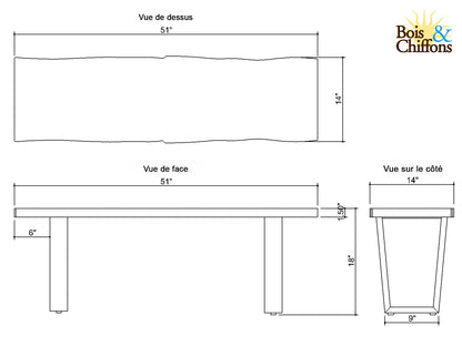 Banc en bois | Acacia Forest