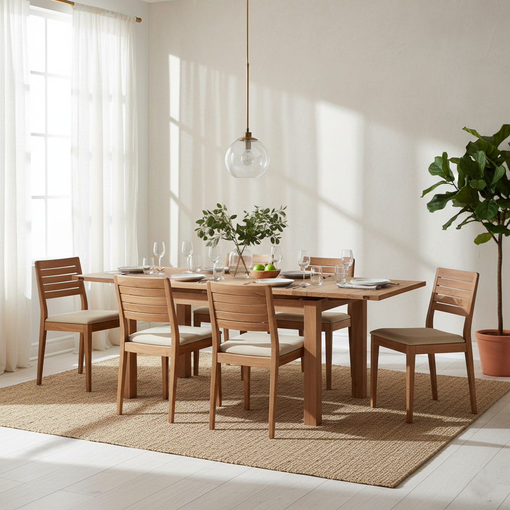 Table rectangulaire à rallonges | Acacia Gordon