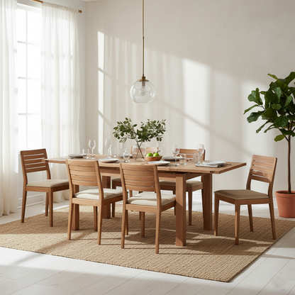 Table rectangulaire à rallonges | Acacia Gordon