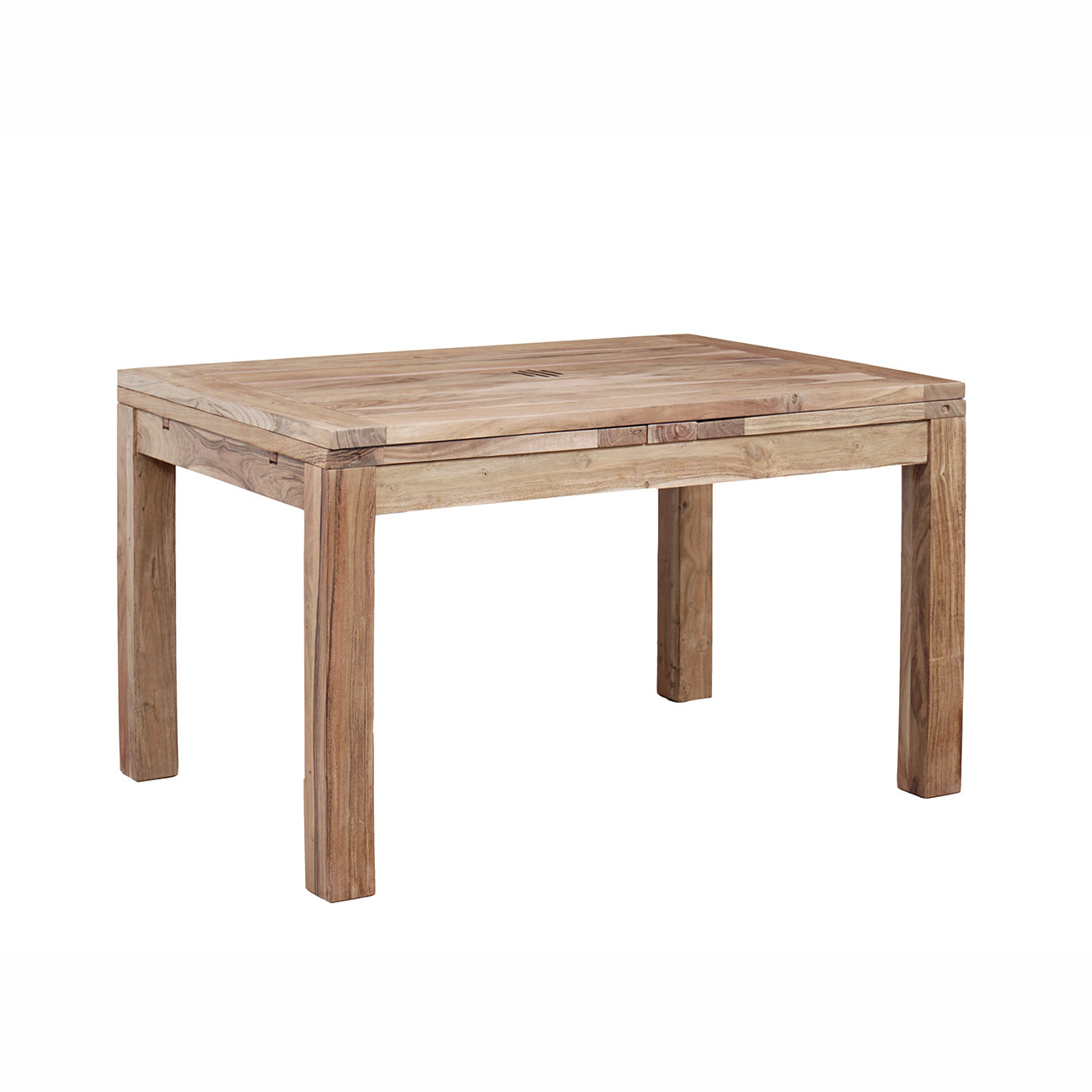 Grande table à manger carréé allonge 130 bois massif en Acacia – Gordon