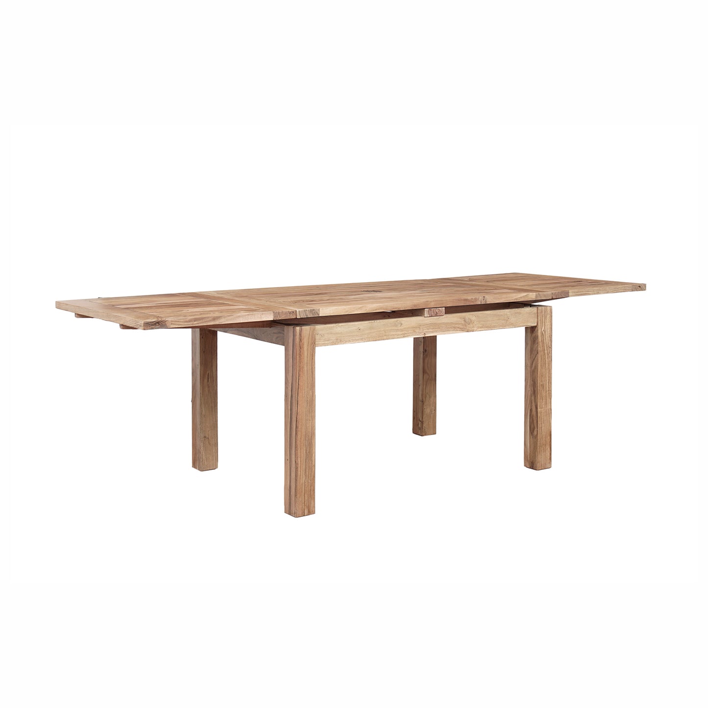 Grande table à manger carréé allonge 130 bois massif en Acacia – Gordon
