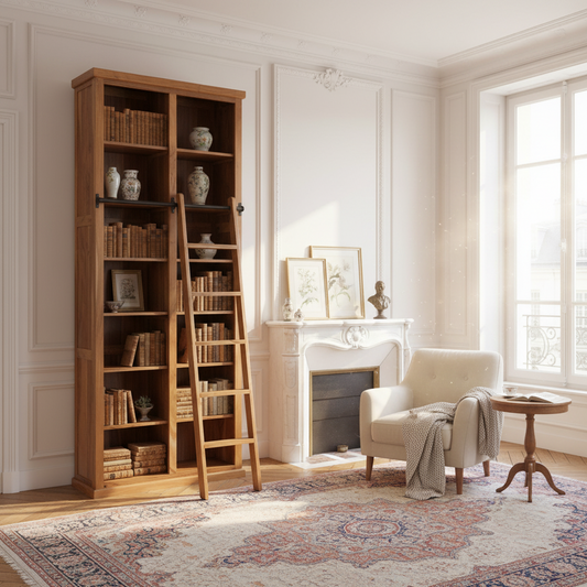 Bibliothèque ouverte échelle 200 cm | Acacia Emma II