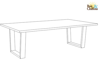 Table basse rectangulaire 150cm en acacia massif | Acacia Forest