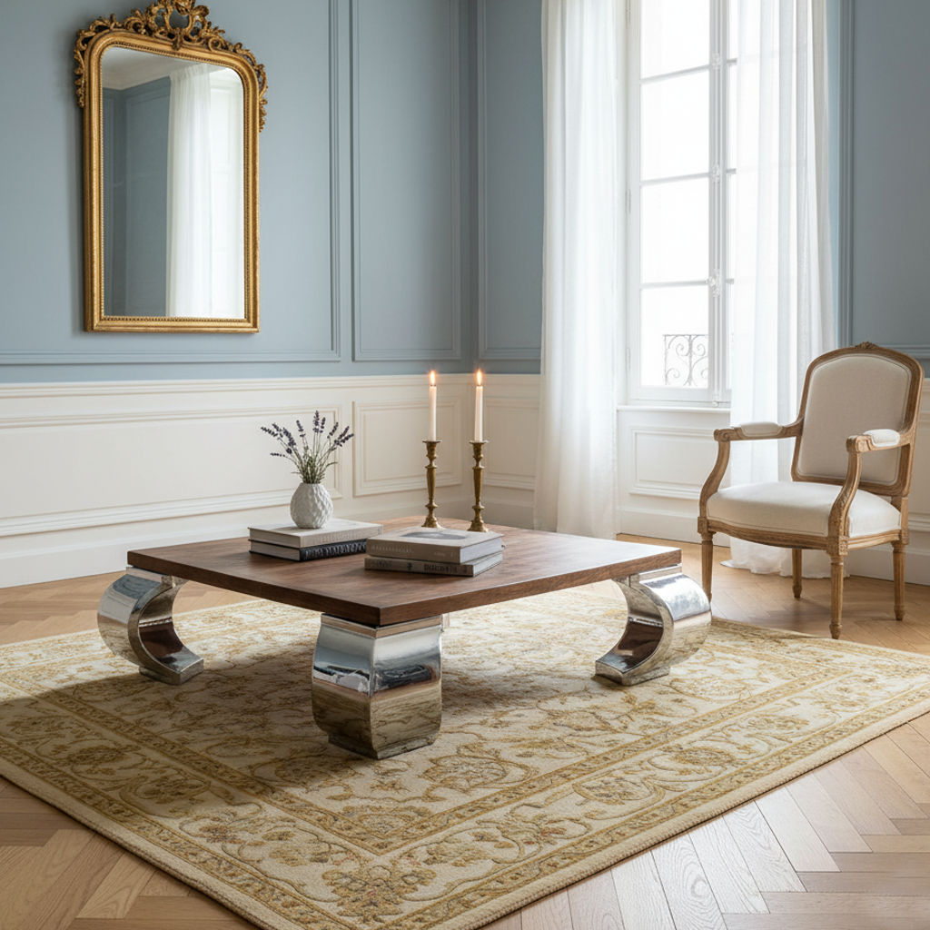Mesa de centro Opium de 120 cm | Acacia Inoxidable III