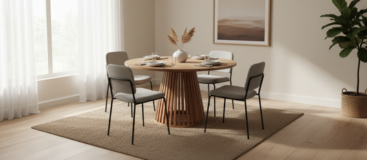 Table de repas ronde bois massif | Acacia Kfir
