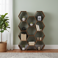 Grande étagère hexagonale | Bois de manguier