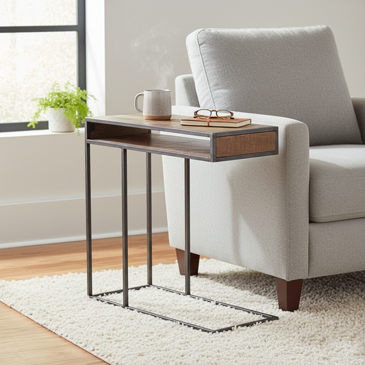 Table d'appoint en bois et métal | Mango Stockholm