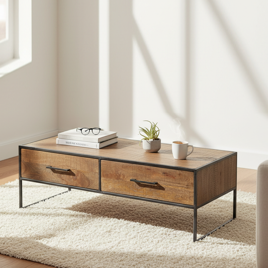 Table basse 2 tiroirs | Mango Stockholm