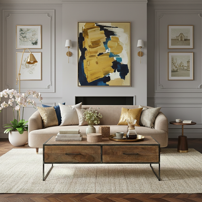 Mesa de centro con dos cajones | Mango Estocolmo