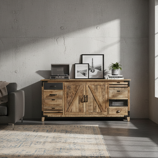 Buffet 2 portes 8 tiroirs | Manguier Farm II