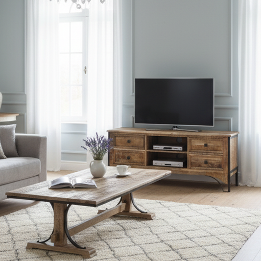 Meuble TV 4 tiroirs | Manguier Pondicherry