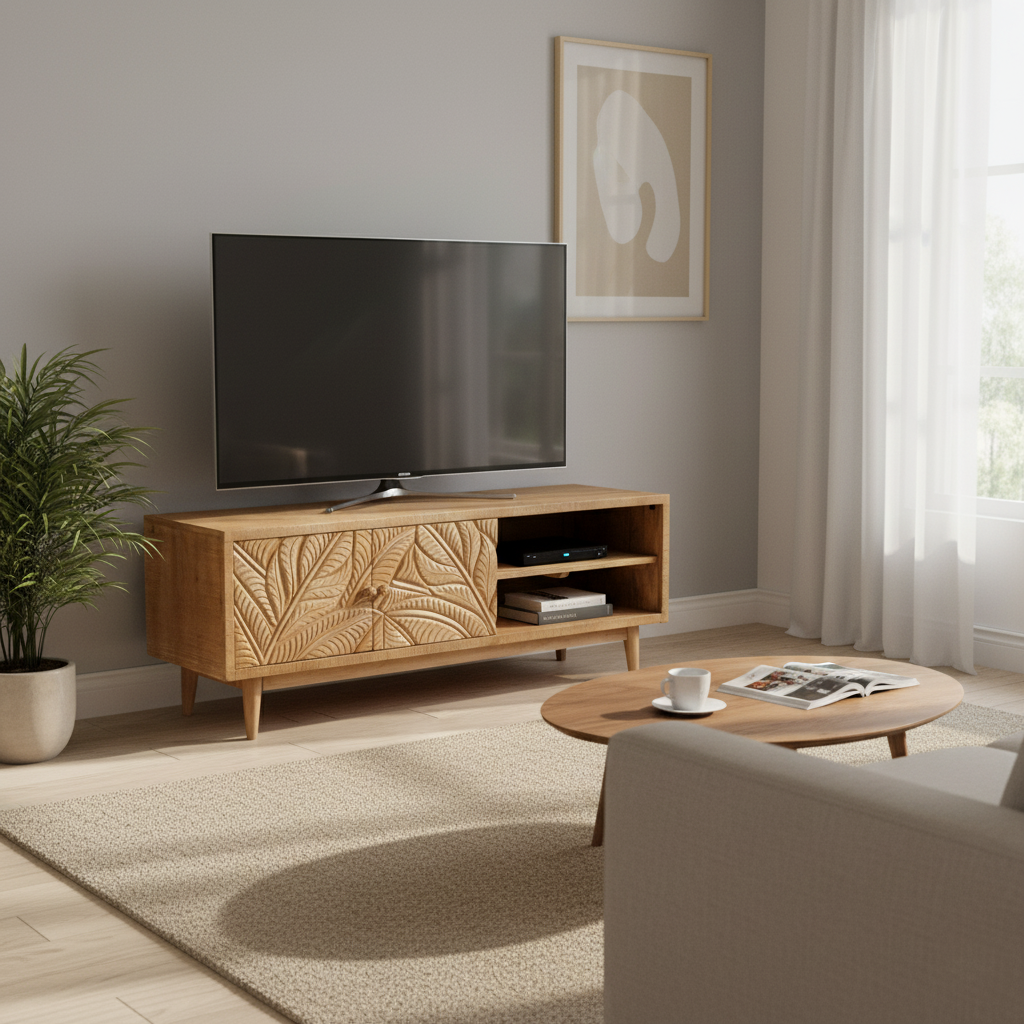 Mueble TV de 2 puertas y 2 cubículos | Floria Mango